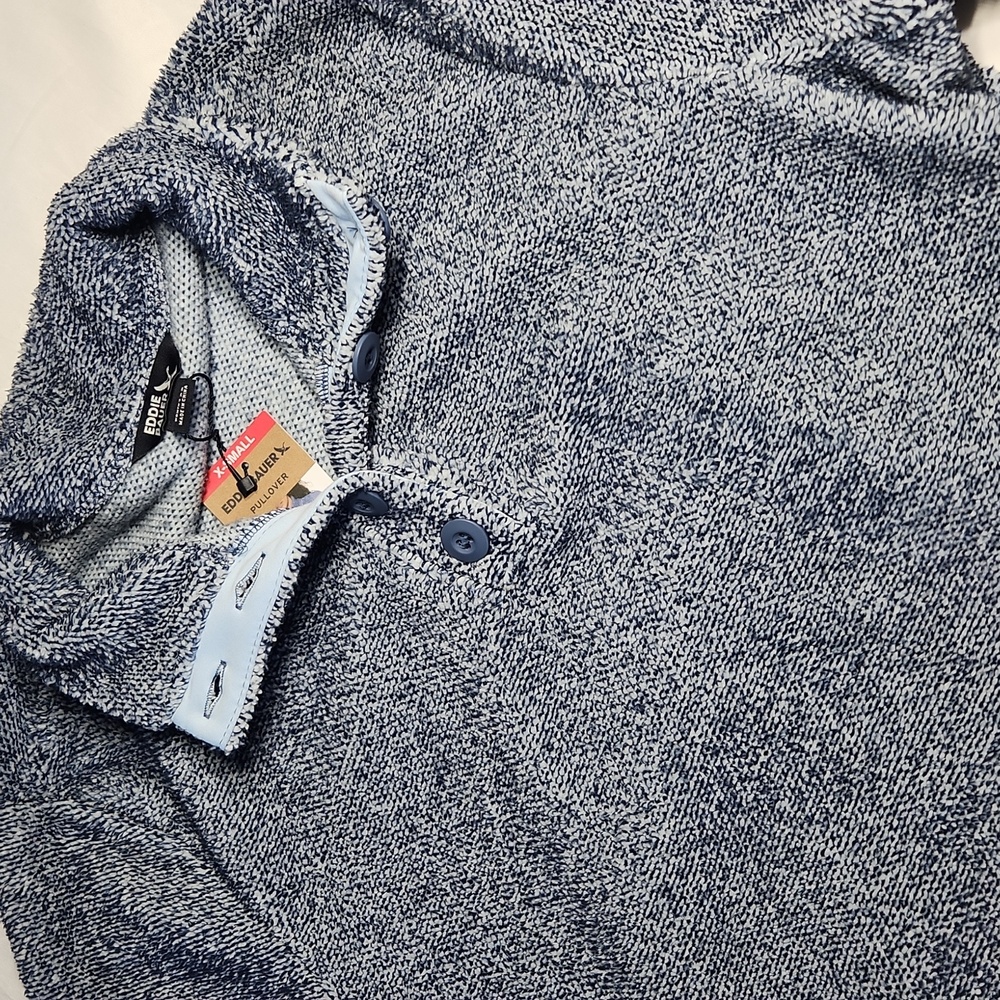 Eddie Bauer Women’s XS Fleece Snap Pullover – Light Harbor Blue – MSRP $74.99 - Picture 2 of 12